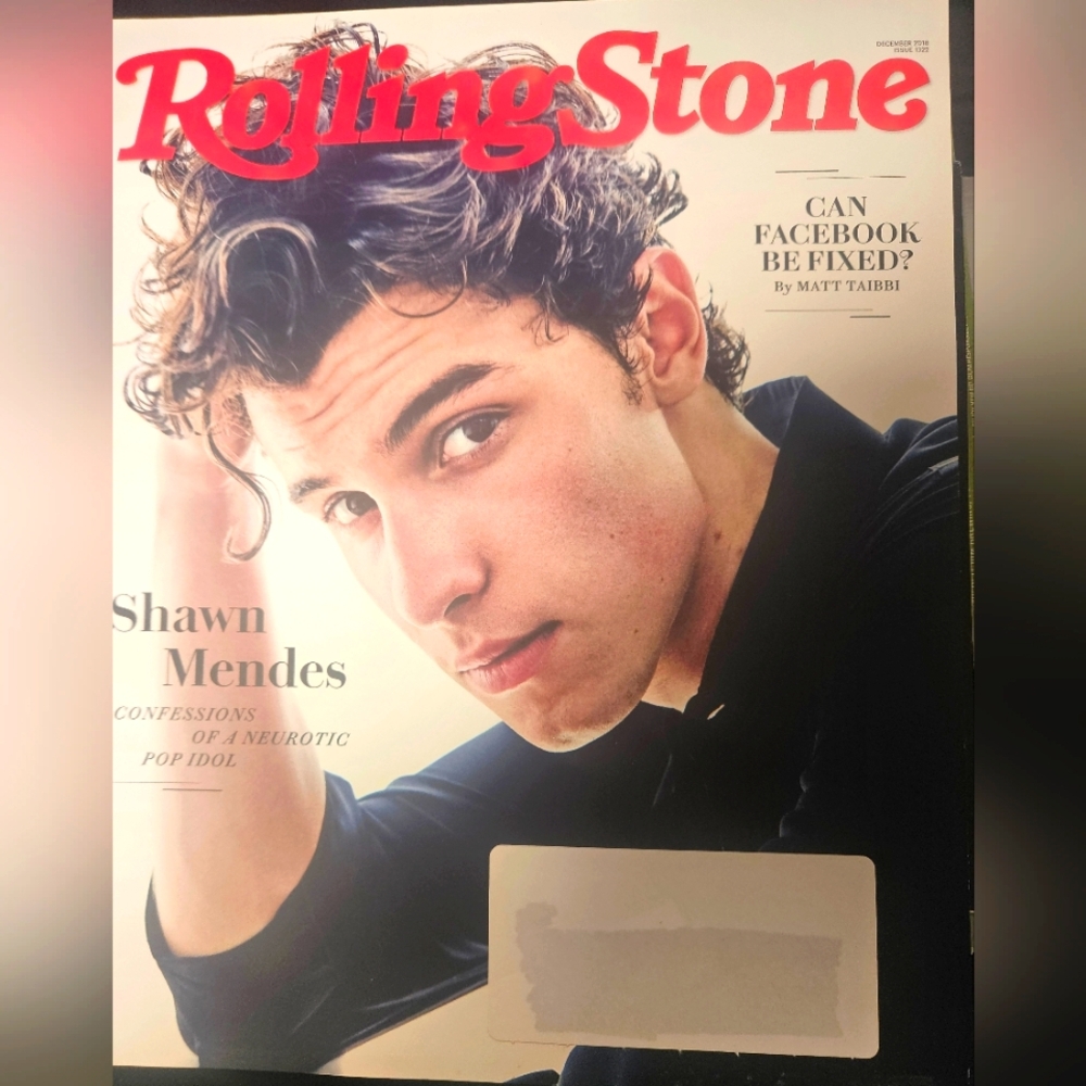 Rolling Stone Magazine December 2018 With Shawn Mendes #1322